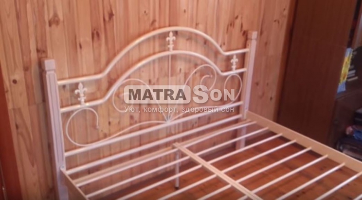 Металлическая кровать Диана на деревянных ножках , Фото № 6 - matrason.ua