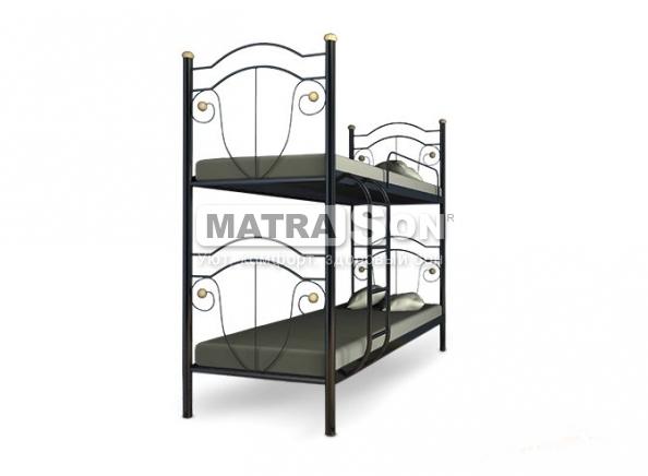 Металлическая двухъярусная кровать Диана , Фото № 3 - matrason.ua