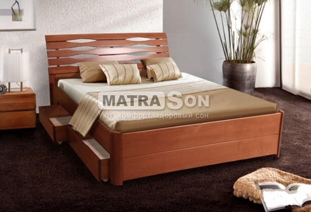 Кровать из бука Марита Макси с ящиками , Фото № 4 - matrason.ua