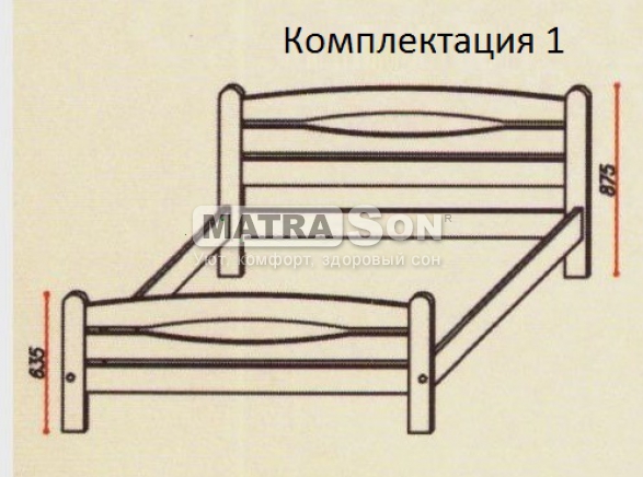 Кровать из ольхи Капри , Фото № 2 - matrason.ua