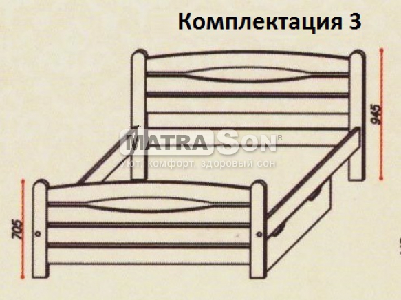 Кровать из ольхи Капри , Фото № 4 - matrason.ua