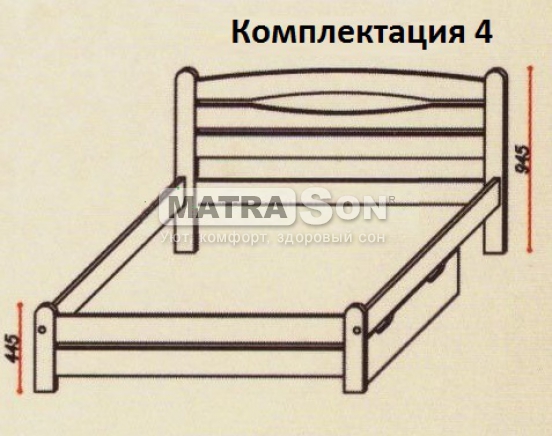 Кровать из ольхи Капри , Фото № 5 - matrason.ua