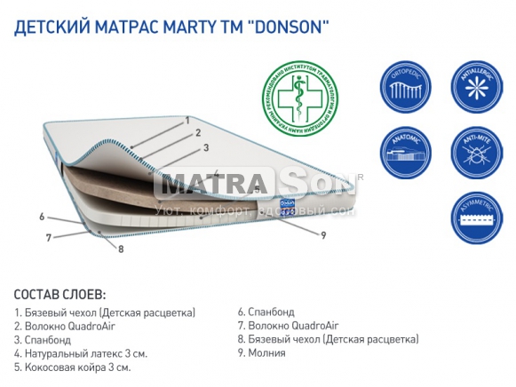 Матрас детский Donson Marty , Фото № 2 - matrason.ua