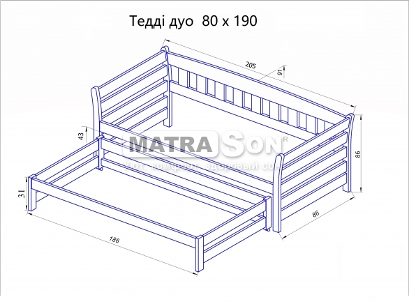 Кровать двухуровневая Тедди Дуо  , Фото № 16 - matrason.ua