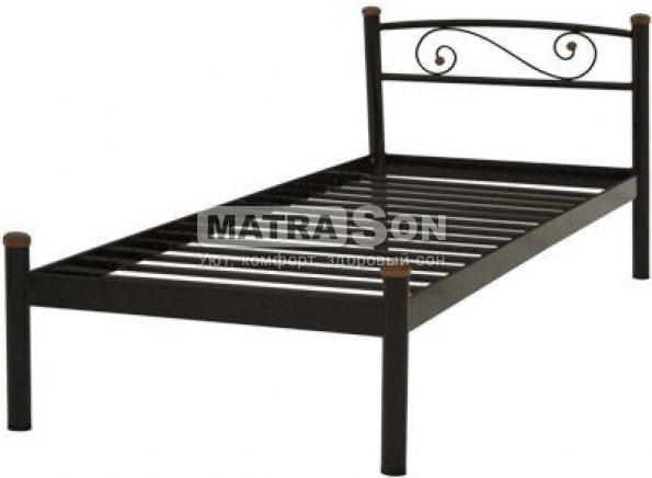 Металлическая кровать Монро на деревянных ножках , Фото № 2 - matrason.ua