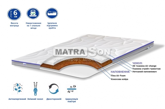 Топпер Family Sleep TOP Air Hard Soft , Фото № 2 Топпер Family Sleep TOP Air Hard Soft , Фото № 2 - matrason.ua