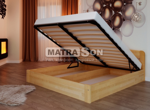 Ліжко з бука з коробом для білизни Октавія С1 , Фото № 2 - matrason.ua