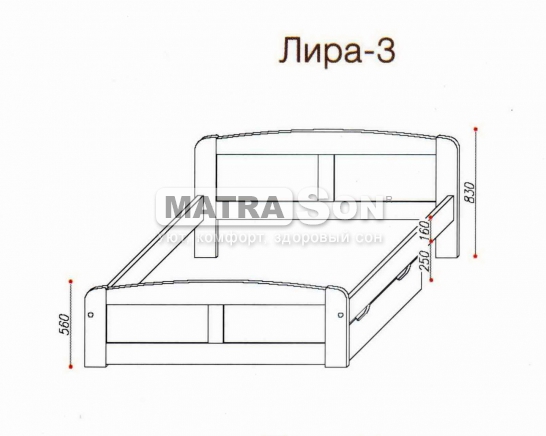 Кровать из ольхи Мира+ящики. , Фото № 9 - matrason.ua