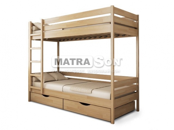 Кровать Дуэт двухъярусная, деревянная в НАЛИЧИИ , Фото № 9 - matrason.ua