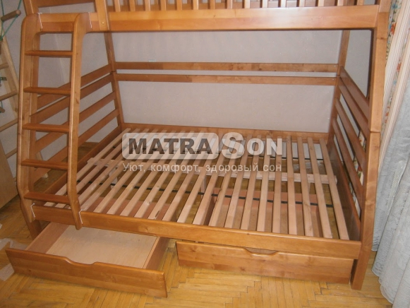 Двухъярусная кровать из дерева Юнона , Фото № 12 - matrason.ua